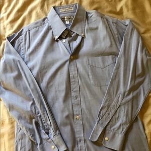 Paul Fredrick heavy cotton blue button down shirt